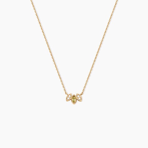 Collier Harmonie Plaque Or Jaune Oxyde De Zirconium - Colliers fantaisie Femme | Histoire d&rsquo;Or