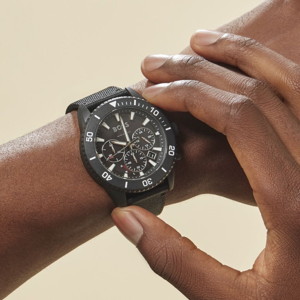 Montre Boss Admiral Sustainable Noir - Montres Homme | Histoire d’Or