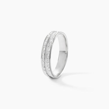 Alliance Satine Diamantee Or Blanc