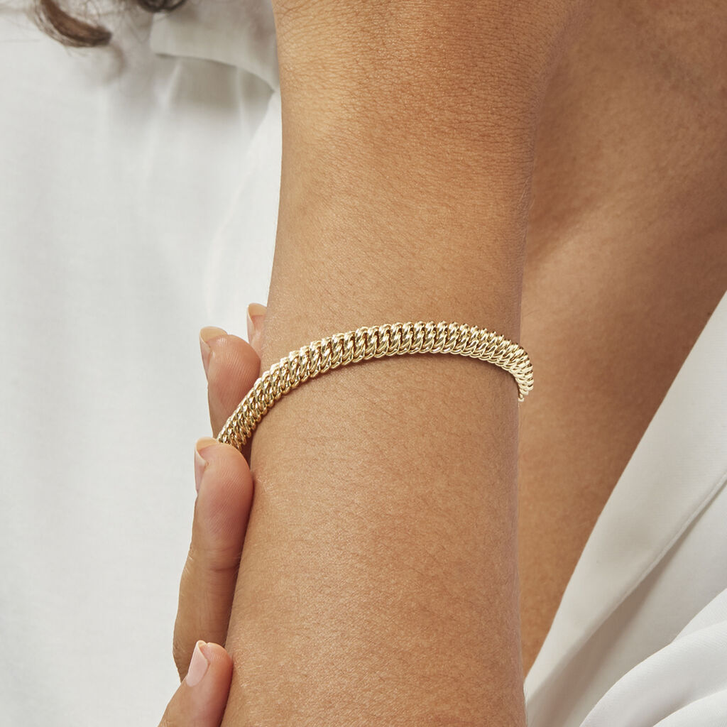 Bracelet Jimmy Maille Americaine Or Jaune - Bracelets chaîne Femme | Histoire d’Or