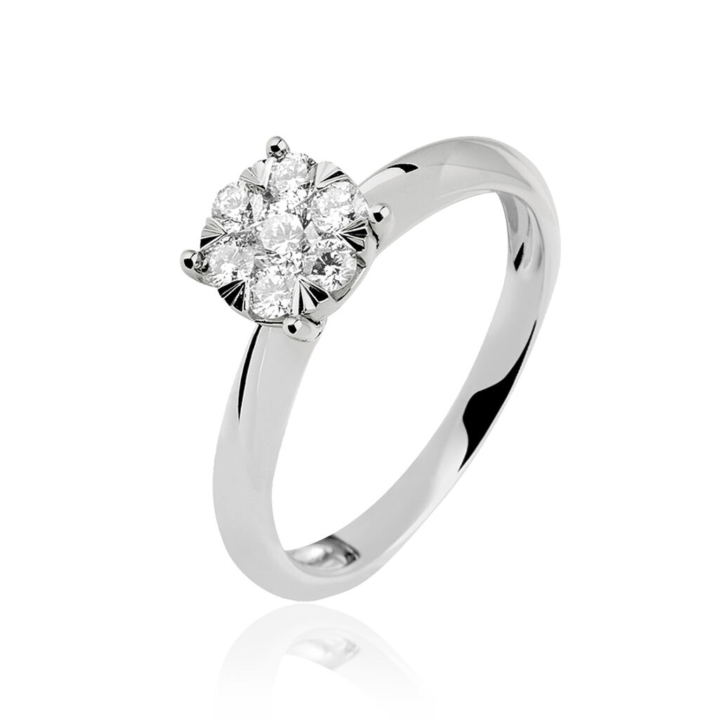 Bague Solitaire Dream Or Blanc Diamant - Bagues solitaires Femme | Histoire d’Or