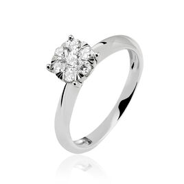 Bague Solitaire Dream Or Blanc Diamant - Bagues solitaires Femme | Histoire d’Or