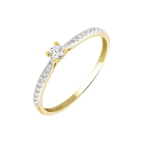 Bague Solitaire Hemera Or Jaune Diamant - Bagues solitaires Femme | Histoire d’Or