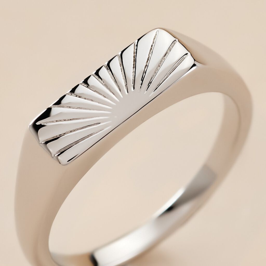 Chevalière Dotty Argent Blanc - Chevalières Femme | Histoire d’Or