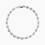 Bracelet Dami Maille Grain De Cafe Or Blanc - Bracelets cha&icirc;ne Femme | Histoire d&rsquo;Or
