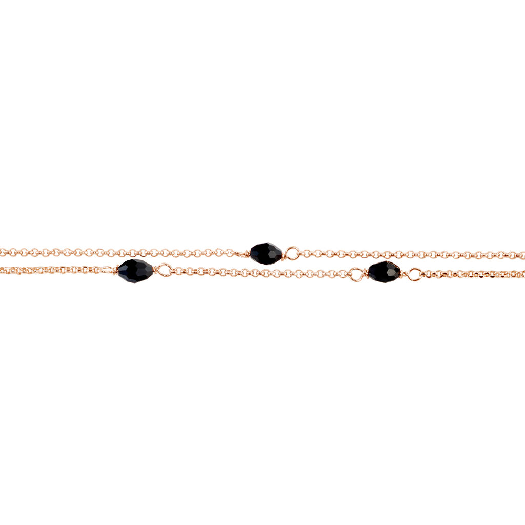 Bracelet Diamantine Argent Rose Pierre De Synthese - Bracelets Femme | Histoire d’Or