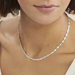 Collier Leonte Argent Blanc - Chaines Femme | Histoire d&rsquo;Or