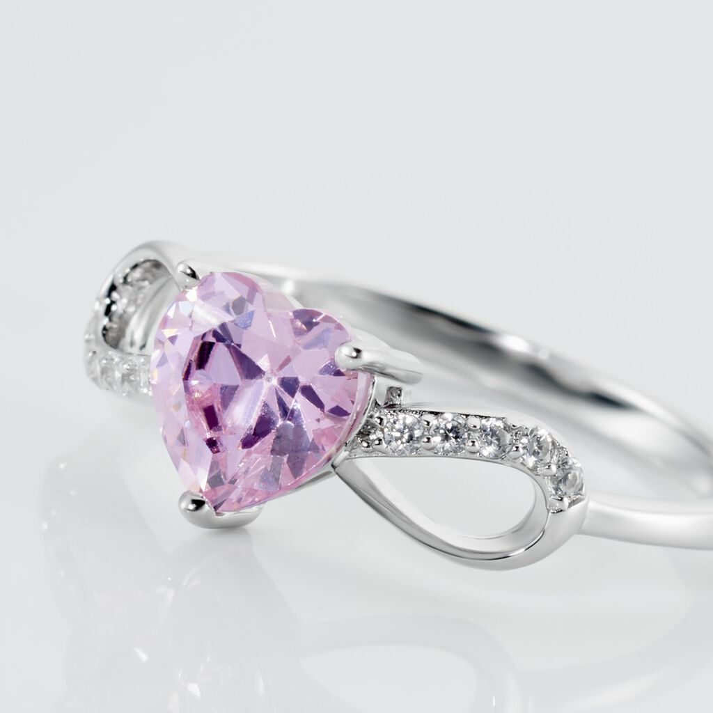 Bague Argent Blanc Atieno Oxyde De Zirconium - Bagues solitaires Femme | Histoire d’Or