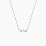 Collier Or Jaune Argent Blanc Oxyde De Zirconium - Colliers Femme | Histoire d&rsquo;Or