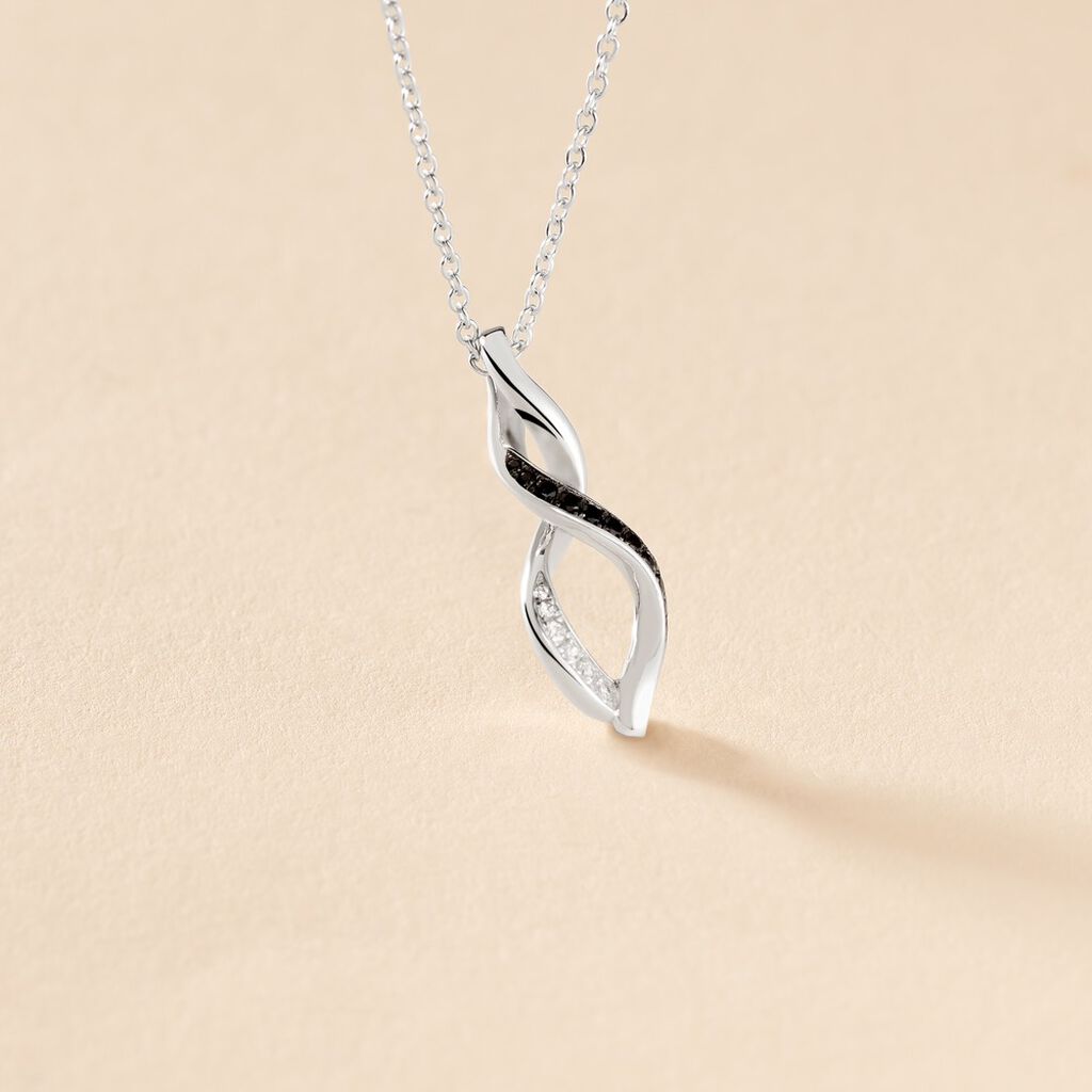 Collier Claudia Argent Blanc Oxyde De Zirconium - Colliers fantaisie Femme | Histoire d’Or