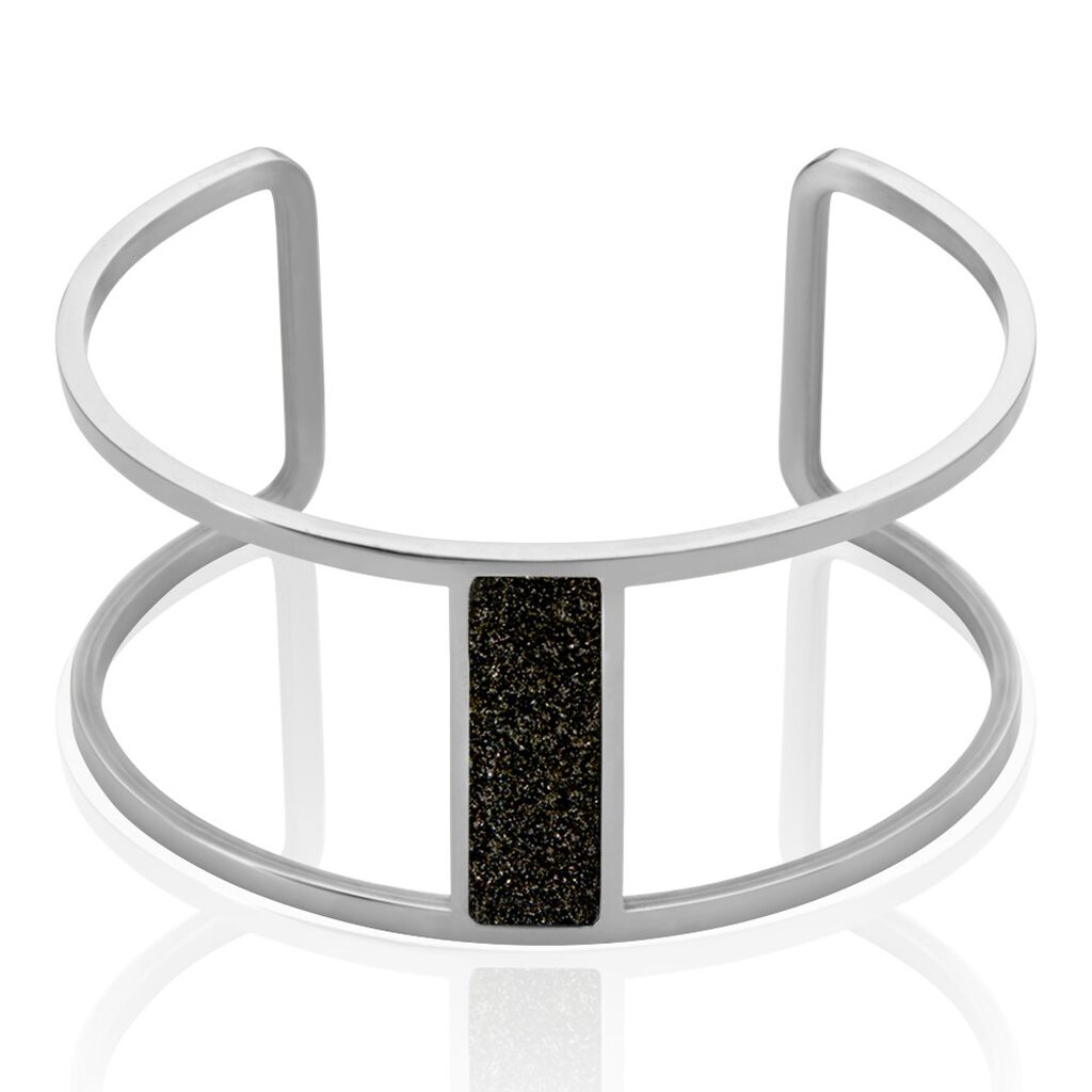 Bracelet Manchette Acier Blanc Maria