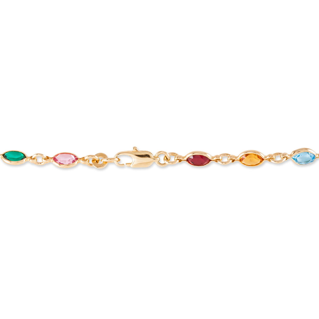 Bracelet Ilvaae Plaqu&eacute; Or Jaune Pierre De Synthese - Bracelets Pierre Femme | Histoire d&rsquo;Or