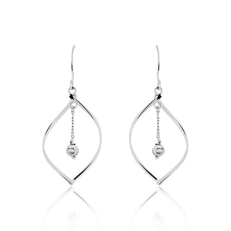 Boucles D'oreilles Pendantes Melaine Argent Blanc - Boucles d'oreilles fantaisie Femme | Histoire d’Or