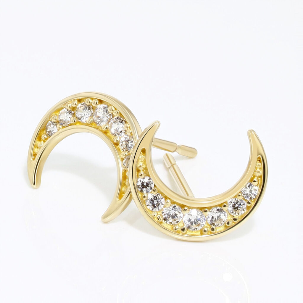 Boucles D'oreilles Pendantes Francoise-marie Lune Or Jaune Oxyde - Boucles d'oreilles pendantes Femme | Histoire d’Or