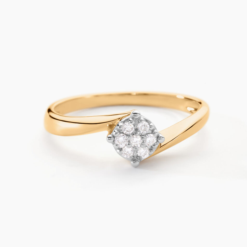 Bague Solitaire Lysia Or Jaune Diamant - Bagues solitaires Femme | Histoire d&rsquo;Or