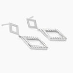 Boucles D'oreilles Pendantes Sounia Argent Blanc Oxyde De Zirconium - Boucles d'oreilles fantaisie Femme | Histoire d&rsquo;Or