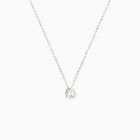 Collier Nazha Or Blanc Oxyde De Zirconium - Colliers Femme | Histoire d&rsquo;Or