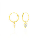 Boucles D'oreilles Chayma Or Jaune Oxyde De Zirconium - Boucles d'oreilles cr&eacute;oles Femme | Histoire d&rsquo;Or