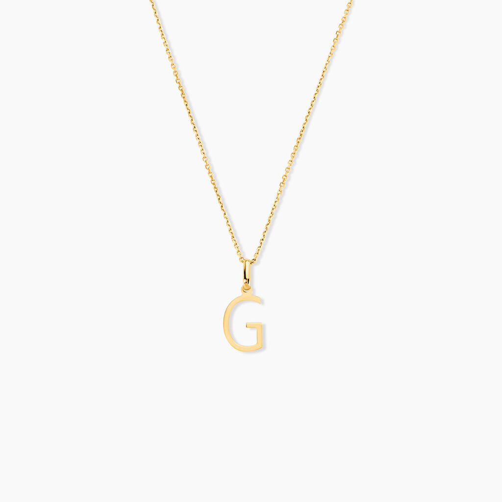 Pendentif Ionia Lettre Or Jaune - Pendentifs Famille | Histoire d&rsquo;Or