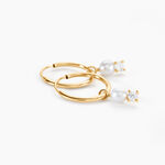 Cr&eacute;oles Nekane Or Jaune Perle De Culture Oxyde De Zirconium - Boucles d'oreilles cr&eacute;oles Femme | Histoire d&rsquo;Or