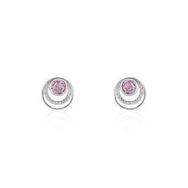 Boucles D'oreilles Puces Melvyn Argent Blanc Oxyde De Zirconium - Boucles d'oreilles fantaisie Femme | Histoire d’Or