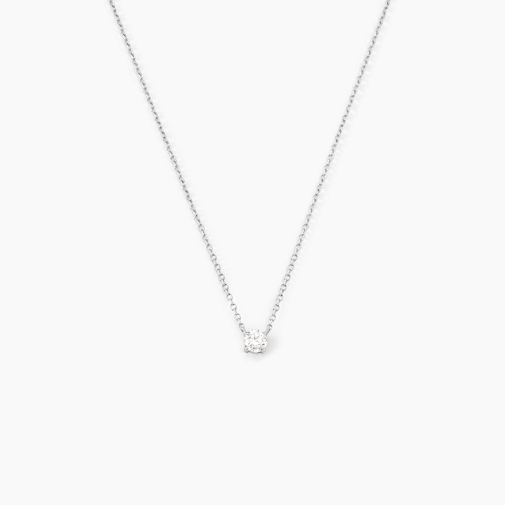 Collier Collection Aphrodite Or Blanc Diamant Synthetique - Colliers Femme | Histoire d&rsquo;Or