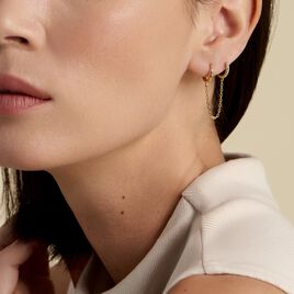 Boucle D'oreille Unitaire Plaqué Or Thed Oxydes De Zirconium - Boucles d'oreilles fantaisie Femme | Histoire d’Or
