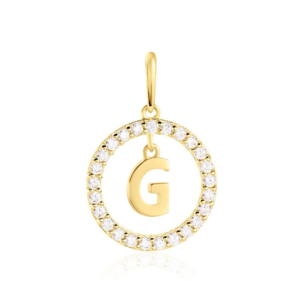 Pendentif Gabe Or Jaune Oxyde De Zirconium
