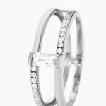 Bague Erynn Argent Blanc Oxyde De Zirconium - Bagues solitaires Femme | Histoire d&rsquo;Or