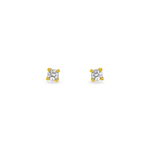 Boucles D'oreilles Puces Clavie Or Jaune Diamant - Clous d'oreilles Femme | Histoire d&rsquo;Or