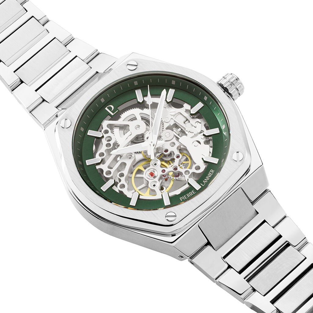 Montre Pierre Lannier Automatic Vert - Id&eacute;es cadeaux Homme | Histoire d&rsquo;Or