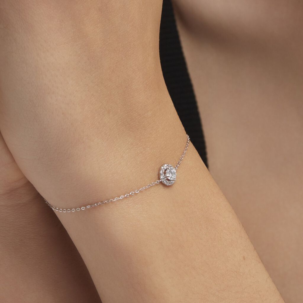 Bracelet Eurycide Or Blanc Oxyde De Zirconium - Bracelets Femme | Histoire d’Or