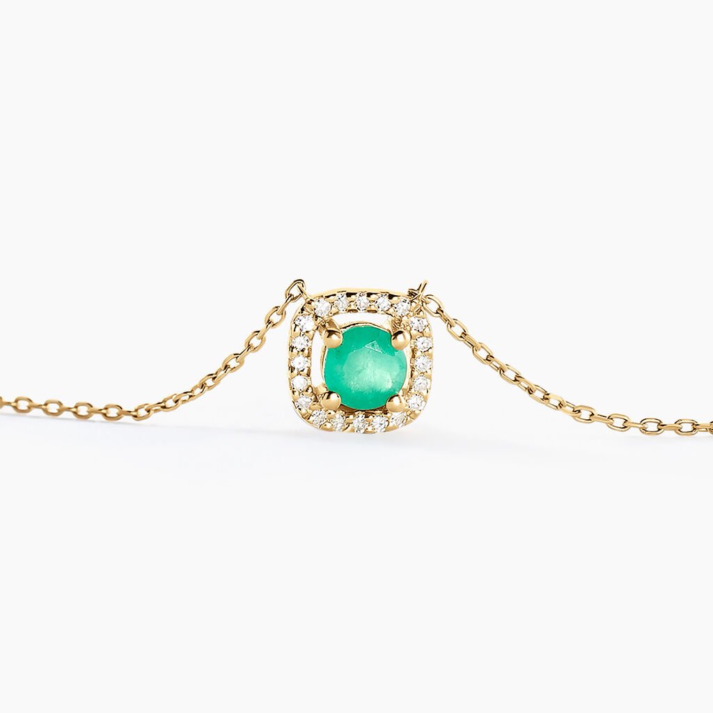 Collier Cosimo Or Jaune Emeraude Diamant - Colliers Femme | Histoire d&rsquo;Or