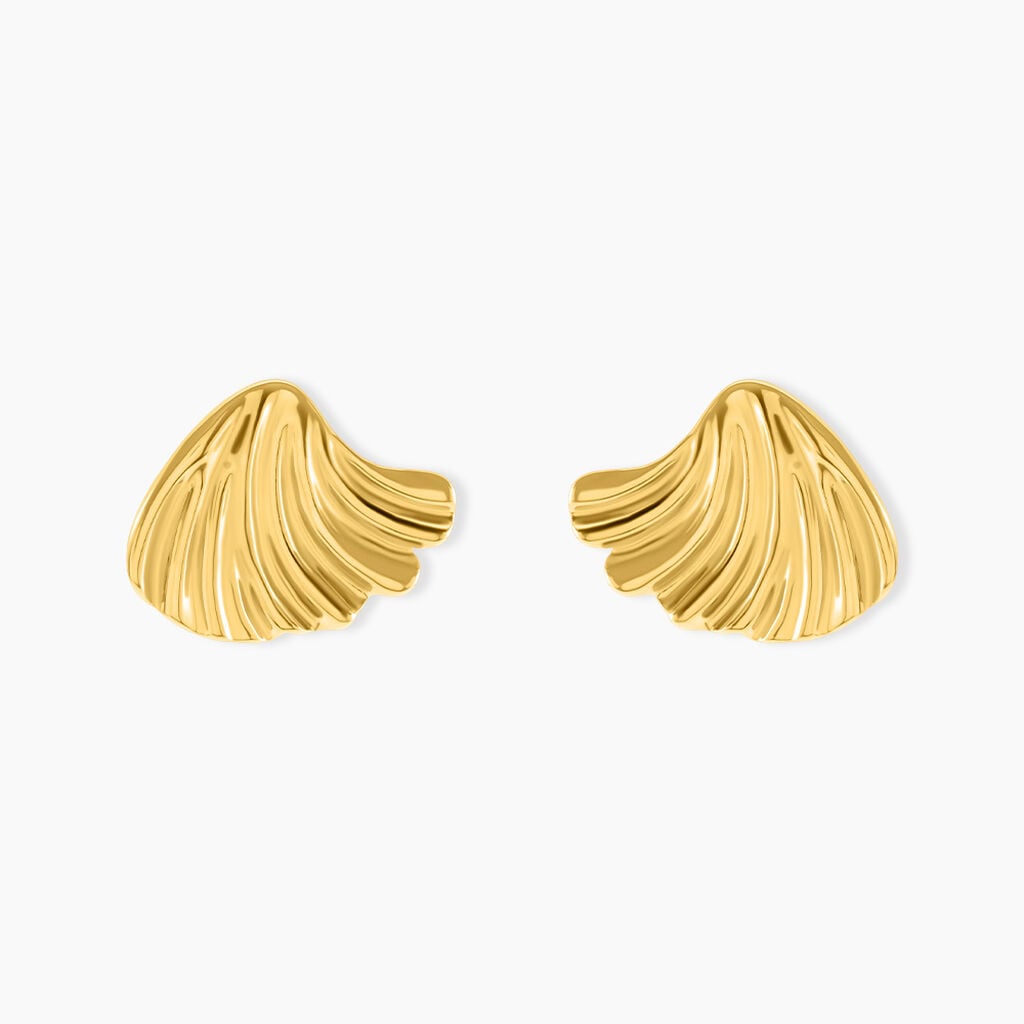 Boucles D'Oreilles Puces Salina Acier Jaune - Boucles d'oreilles fantaisie Femme | Histoire d&rsquo;Or