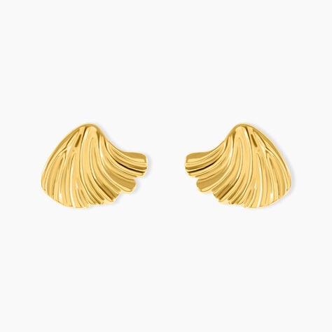 Boucles D'Oreilles Puces Salina Acier Jaune - Boucles d'oreilles fantaisie Femme | Histoire d&rsquo;Or