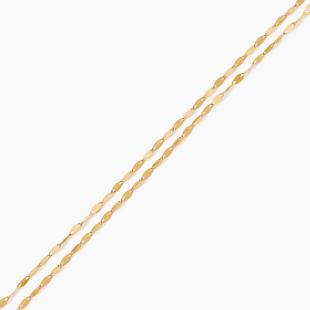 Bracelet Camelie Argent Dor&eacute; A L'Or 750/1000 - Bijoux sans pierre Femme | Histoire d&rsquo;Or