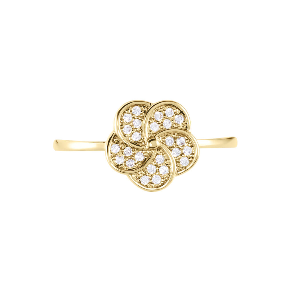 Bague Doroteia Plaqué Or Jaune Oxyde De Zirconium - Bagues avec pierre Femme | Histoire d’Or