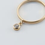 Bague Plaqu&eacute; Or Jaune Lynnha Oxyde De Zirconium - Bagues solitaires Femme | Histoire d&rsquo;Or