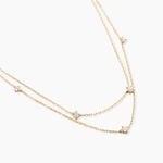 Collier Madhav Or Jaune Diamant Synth&eacute;tique - Colliers doubles et triples cha&icirc;nes Femme | Histoire d&rsquo;Or