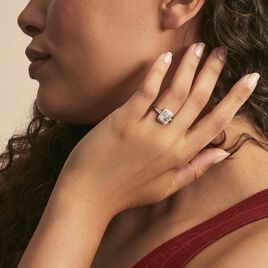 Bague Solitaire Pilar Argent Blanc Oxyde De Zirconium - Bagues solitaires Femme | Histoire d’Or