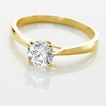 Bague Solitaire Fiona Or Jaune Diamant Synthetique - Bagues solitaires Femme | Histoire d&rsquo;Or