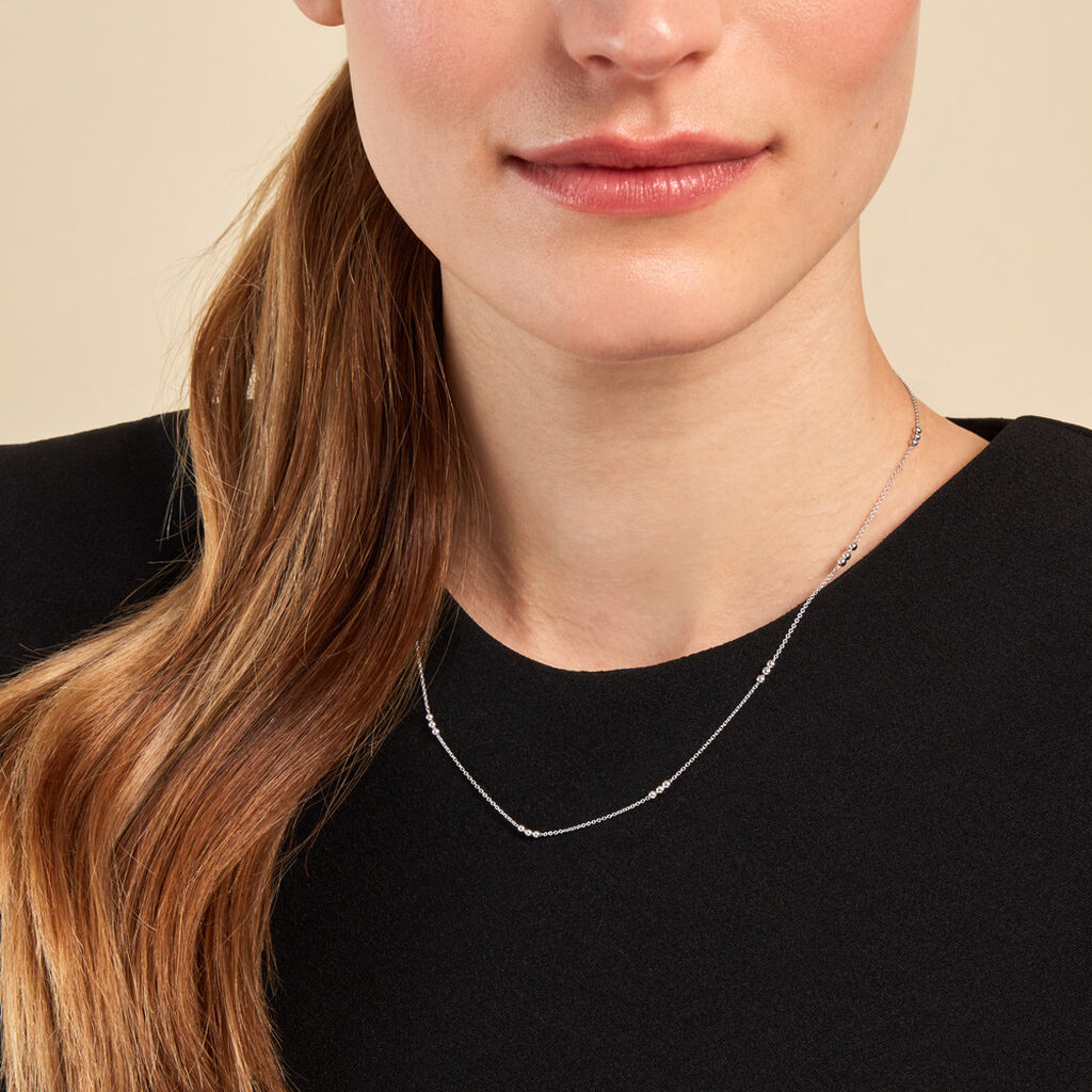 Collier Eniola Argent Blanc - Colliers fantaisie Femme | Histoire d’Or