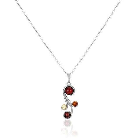 Collier Alexa Argent Blanc Ambre - Colliers fantaisie Femme | Histoire d’Or