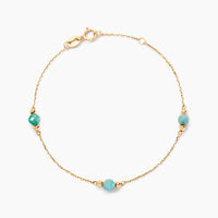 Bracelet Billy Or Jaune Turquoise