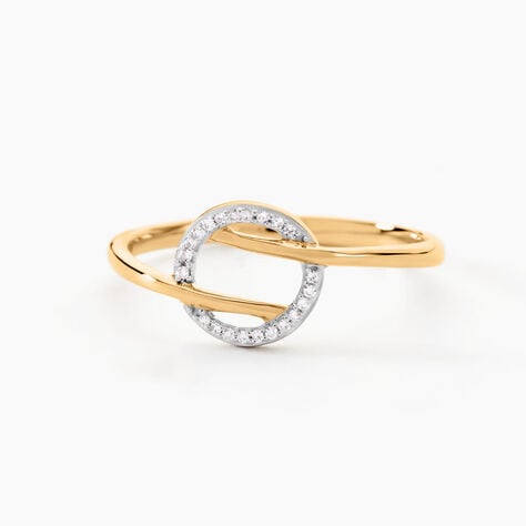 Bague Thealane Or Jaune Diamant - Bagues avec pierre Femme | Histoire d&rsquo;Or