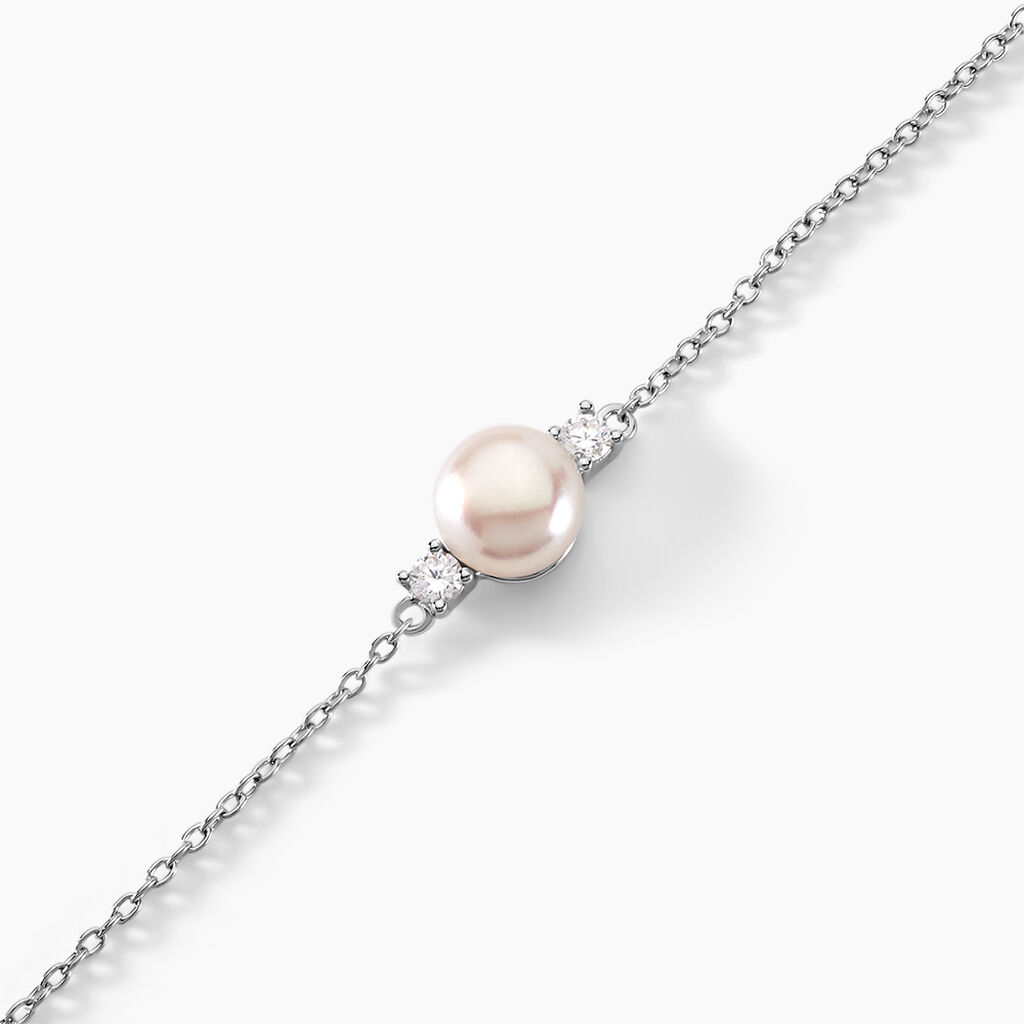 Bracelet Sari Argent Blanc Perle De Culture Et Oxyde De Zirconium - Bracelets Femme | Histoire d’Or