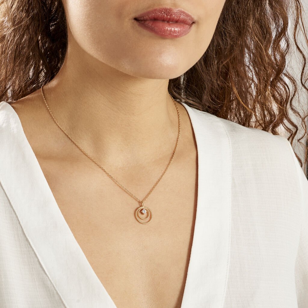 Collier Plaqué Or Jaune Danys Oxyde De Zirconium - Colliers Femme | Histoire d’Or