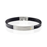 Bracelet Jourdan Vittorio Acier Blanc - Bracelets Cuir Homme | Histoire d&rsquo;Or
