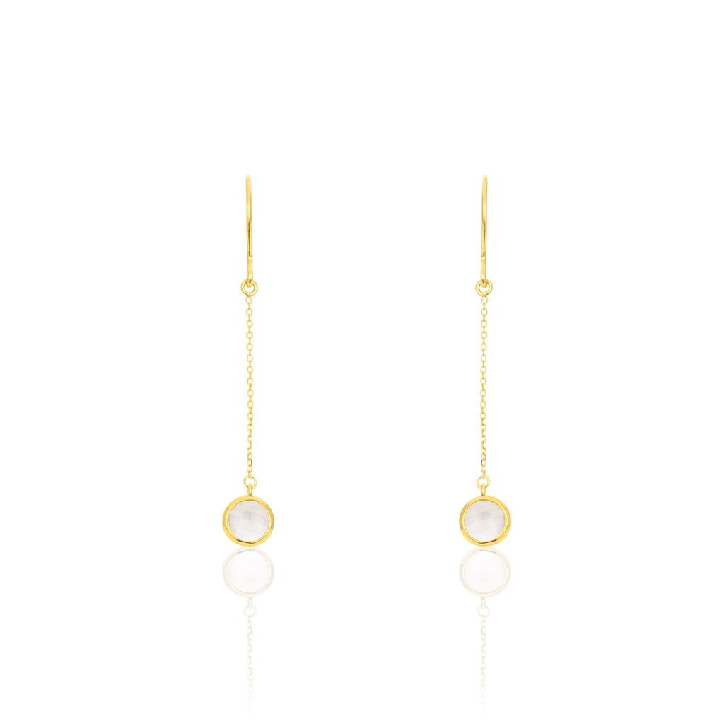 Boucles D'oreilles Pendantes Or Jaune Quartz - Boucles d'oreilles pendantes Femme | Histoire d&rsquo;Or