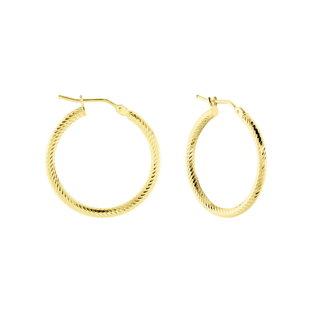 Créoles Merraine Or Jaune - Boucles d'oreilles créoles Femme | Histoire d’Or